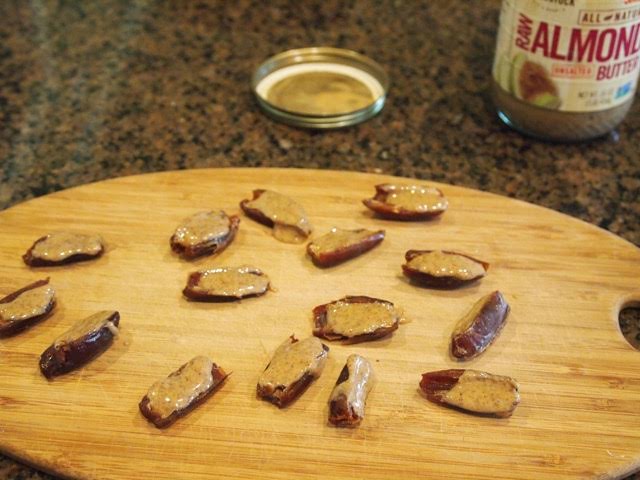 dates stuffed with almond butter